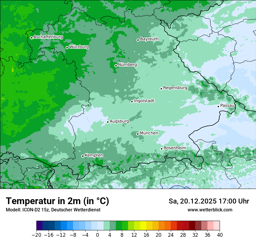 Modellkarten Temperatur