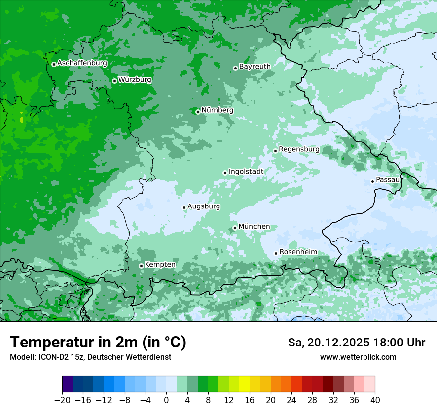 Modellkarten Temperatur