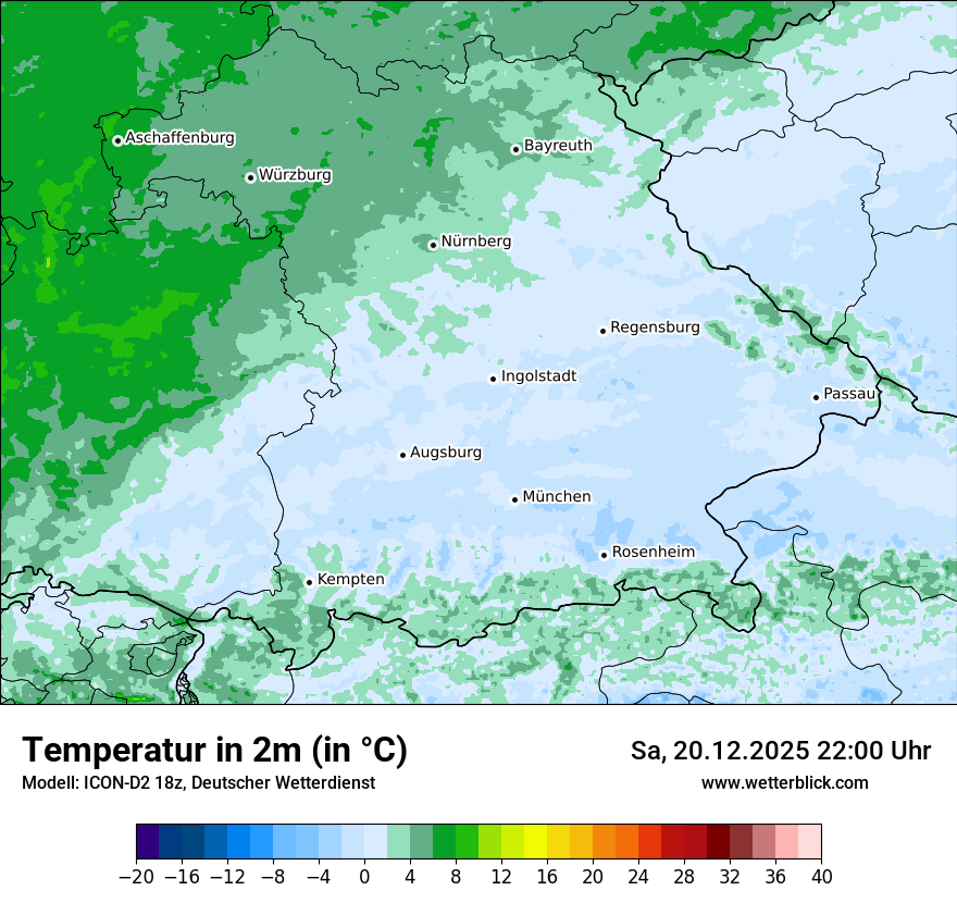 Modellkarten Temperatur
