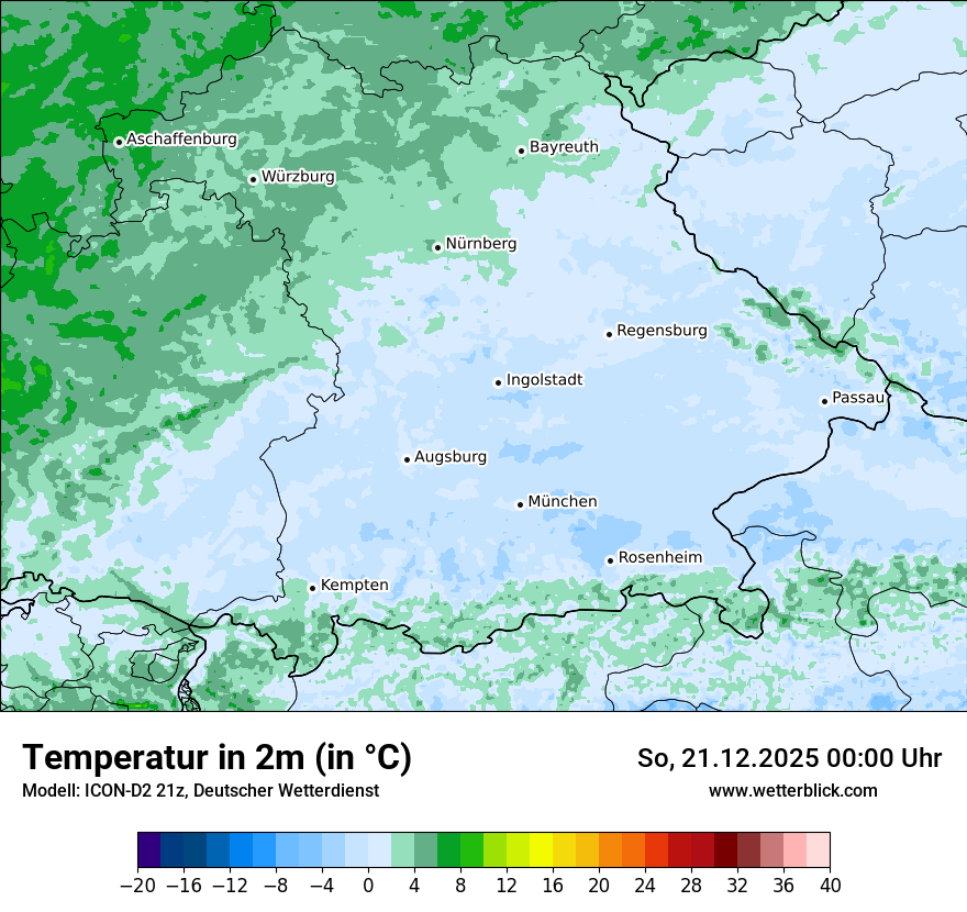 Modellkarten Temperatur