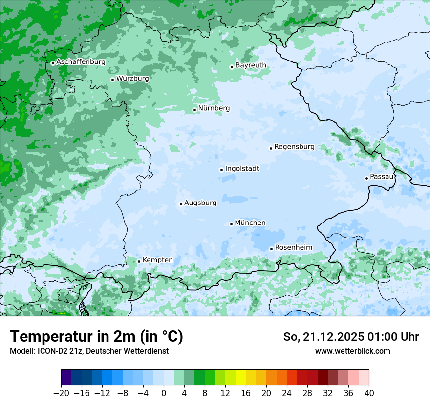 Modellkarten Temperatur