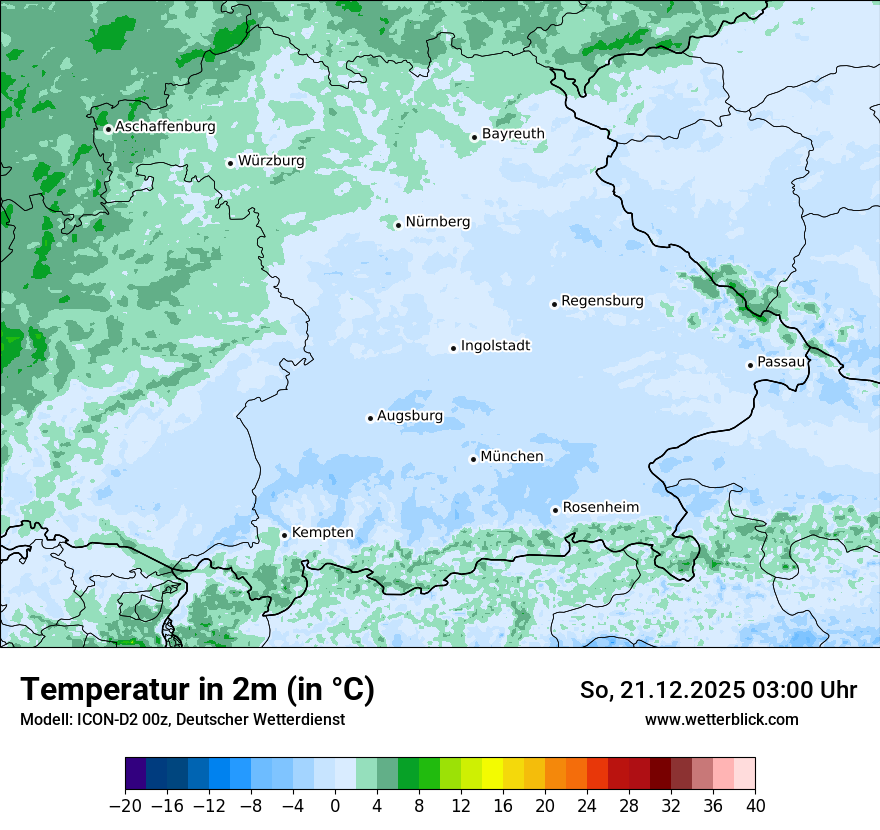 Modellkarten Temperatur