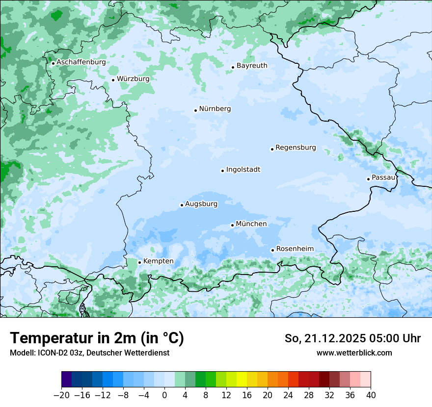 Modellkarten Temperatur