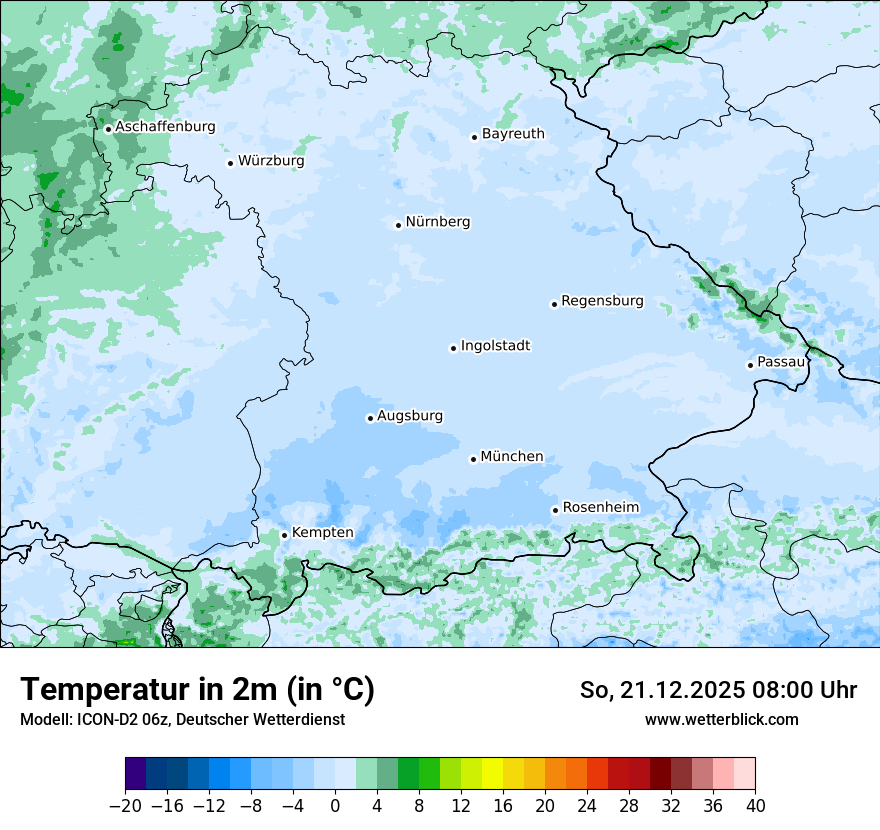 Modellkarten Temperatur