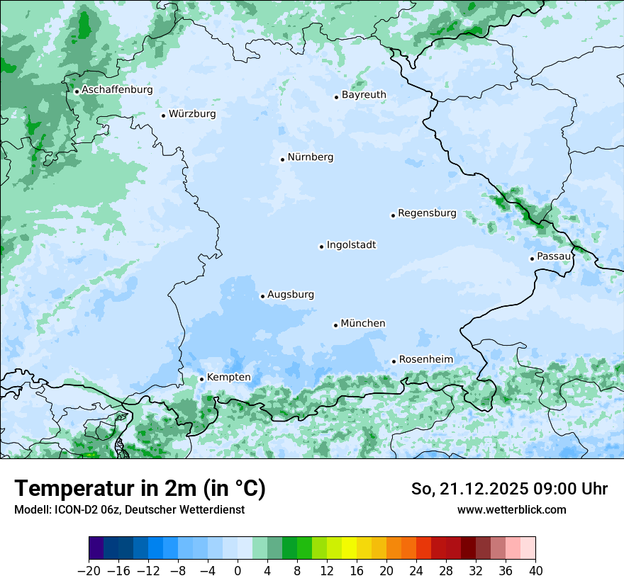 Modellkarten Temperatur