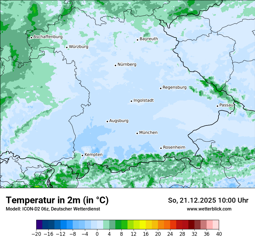 Modellkarten Temperatur
