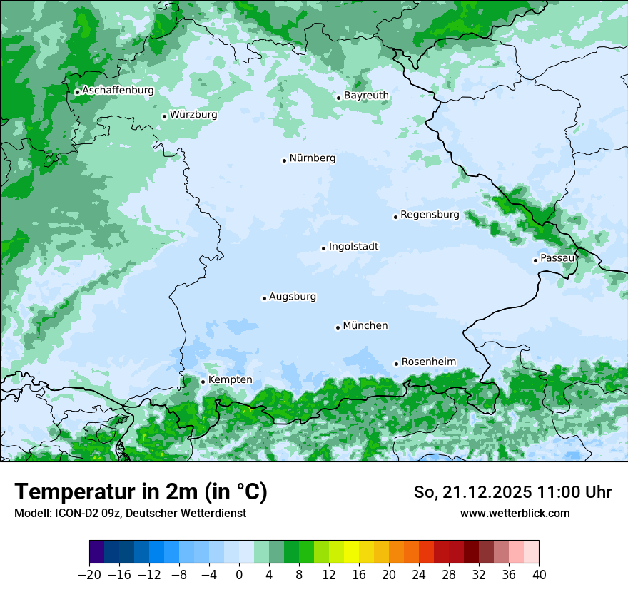 Modellkarten Temperatur