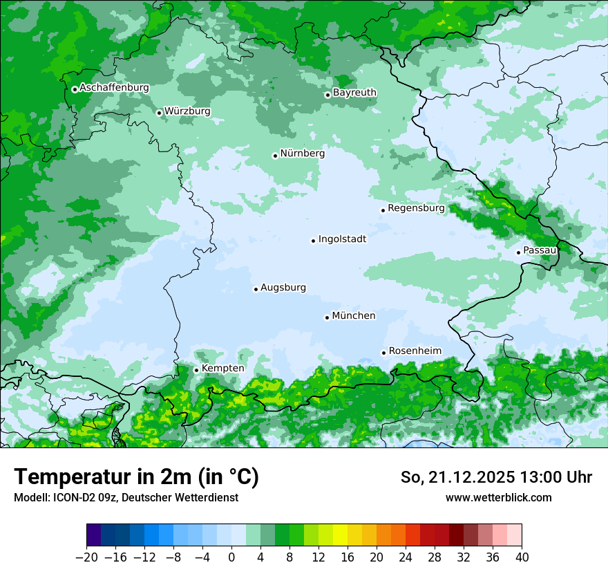 Modellkarten Temperatur