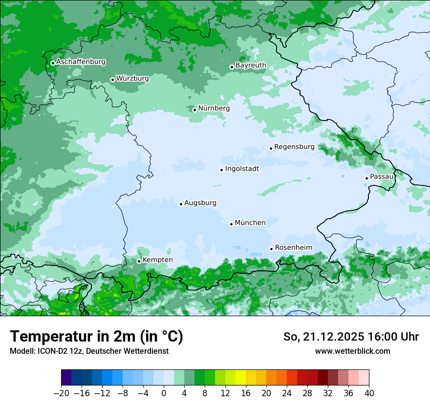 Modellkarten Temperatur