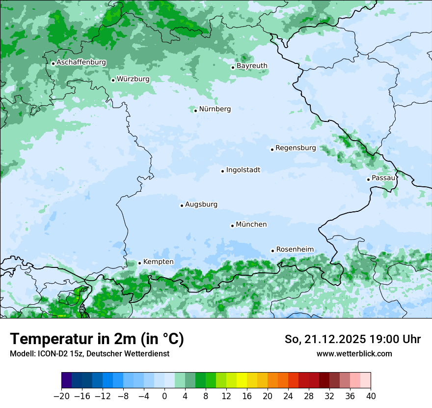 Modellkarten Temperatur