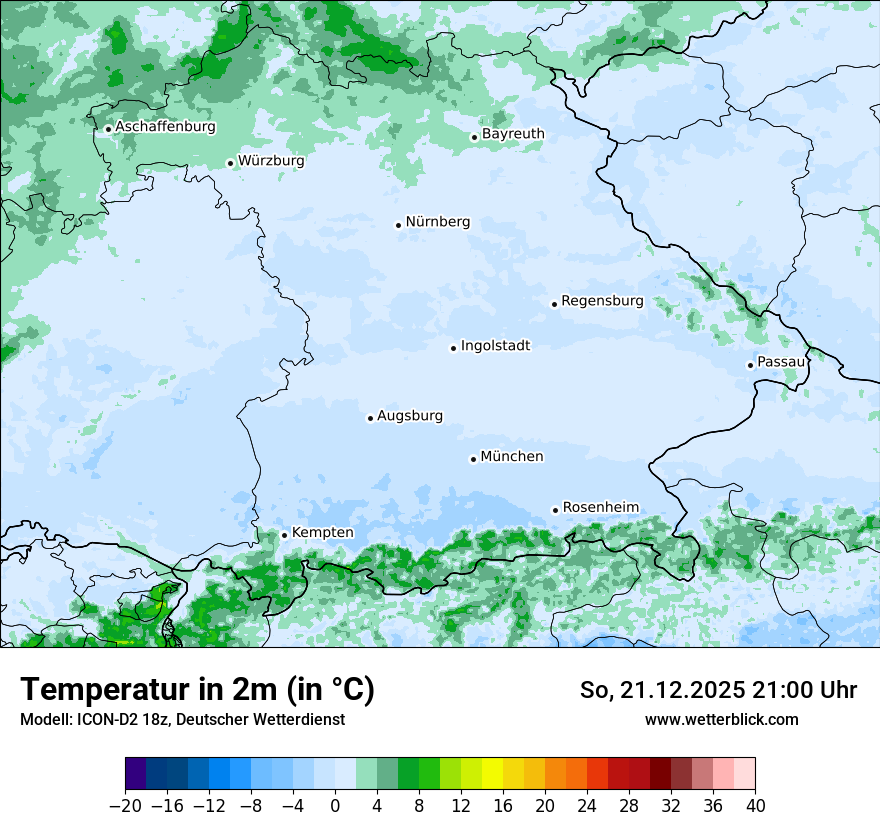 Modellkarten Temperatur