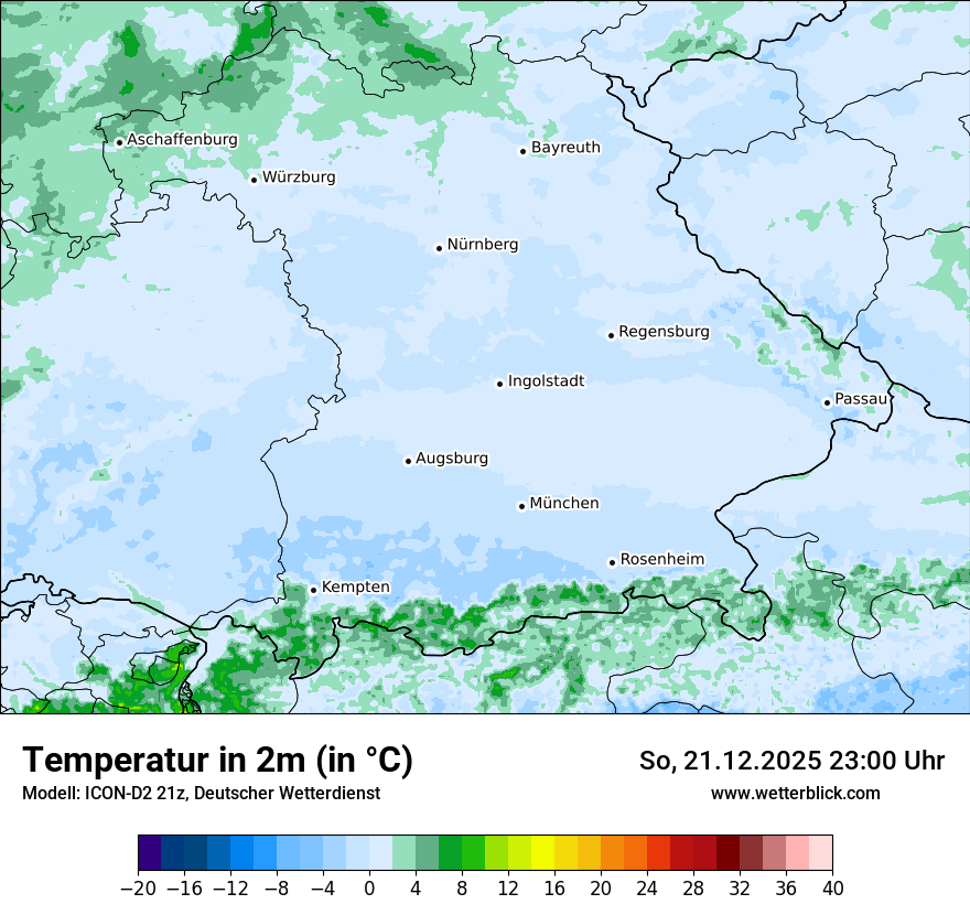Modellkarten Temperatur