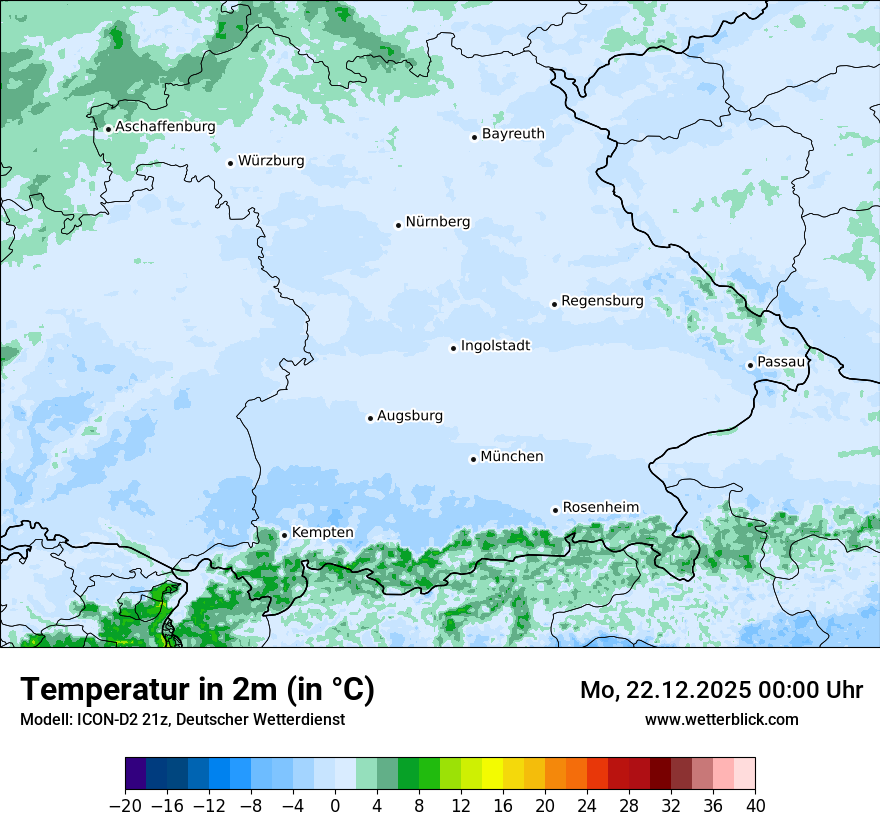 Modellkarten Temperatur