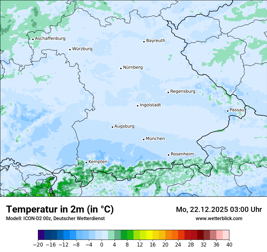 Modellkarten Temperatur