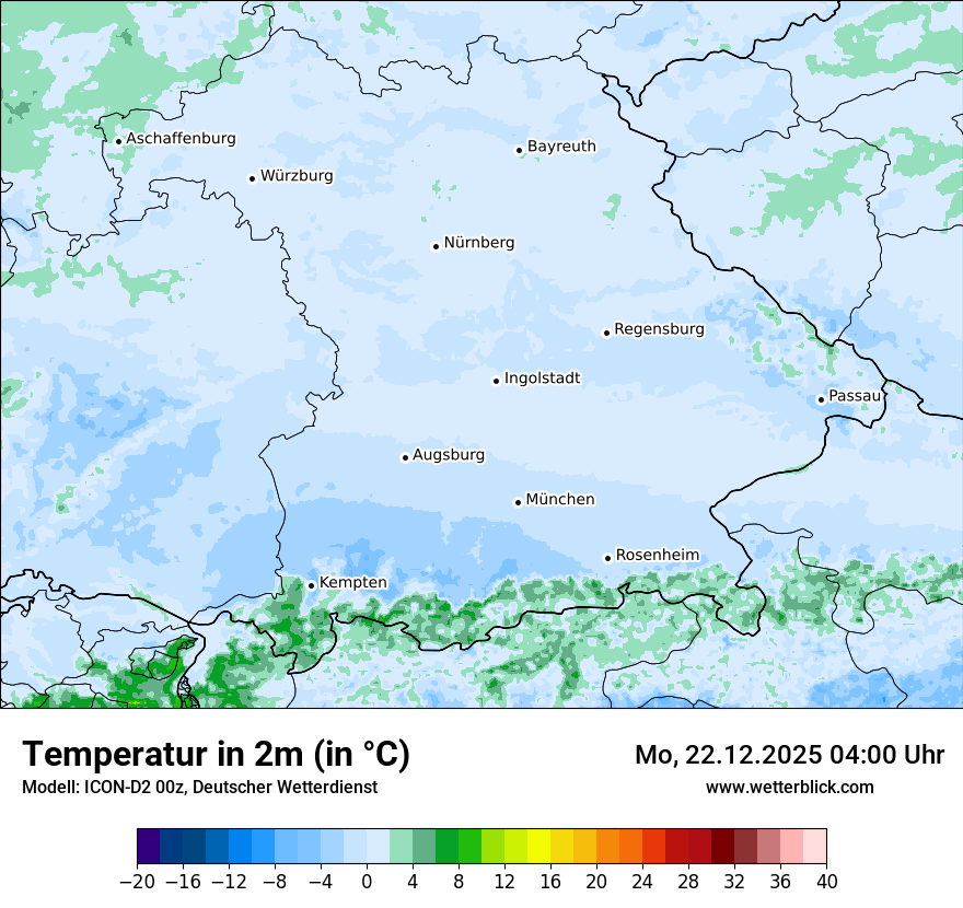 Modellkarten Temperatur