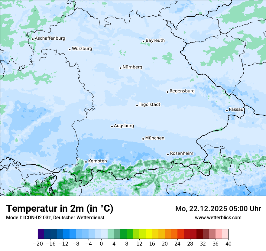 Modellkarten Temperatur