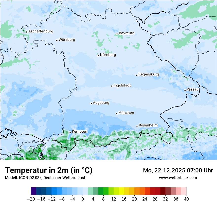 Modellkarten Temperatur