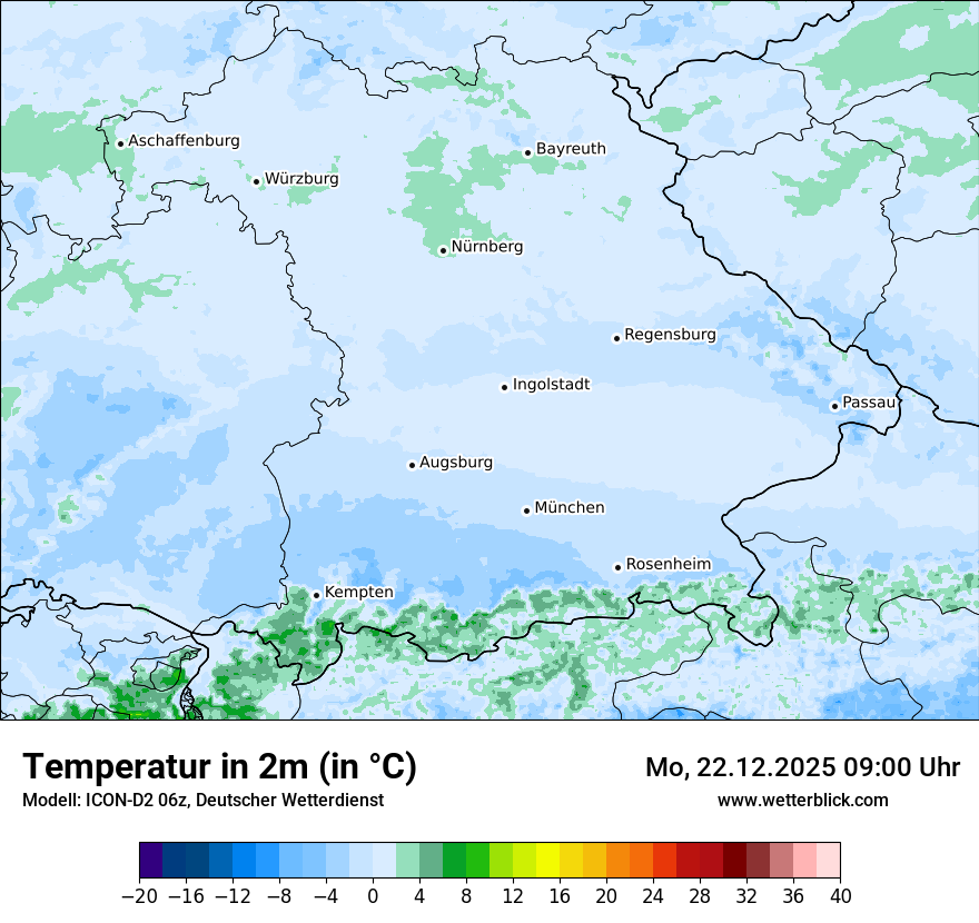 Modellkarten Temperatur