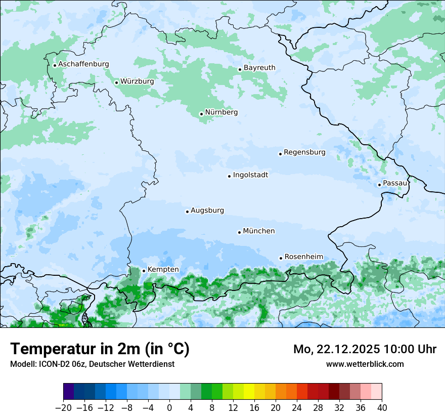 Modellkarten Temperatur
