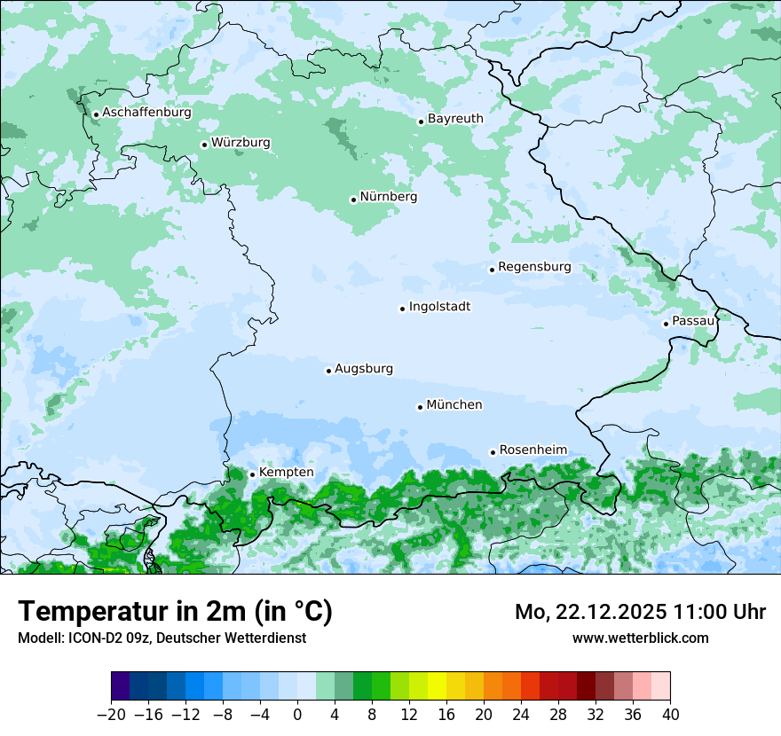 Modellkarten Temperatur