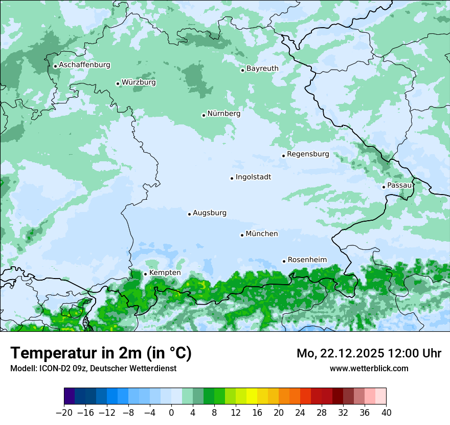Modellkarten Temperatur