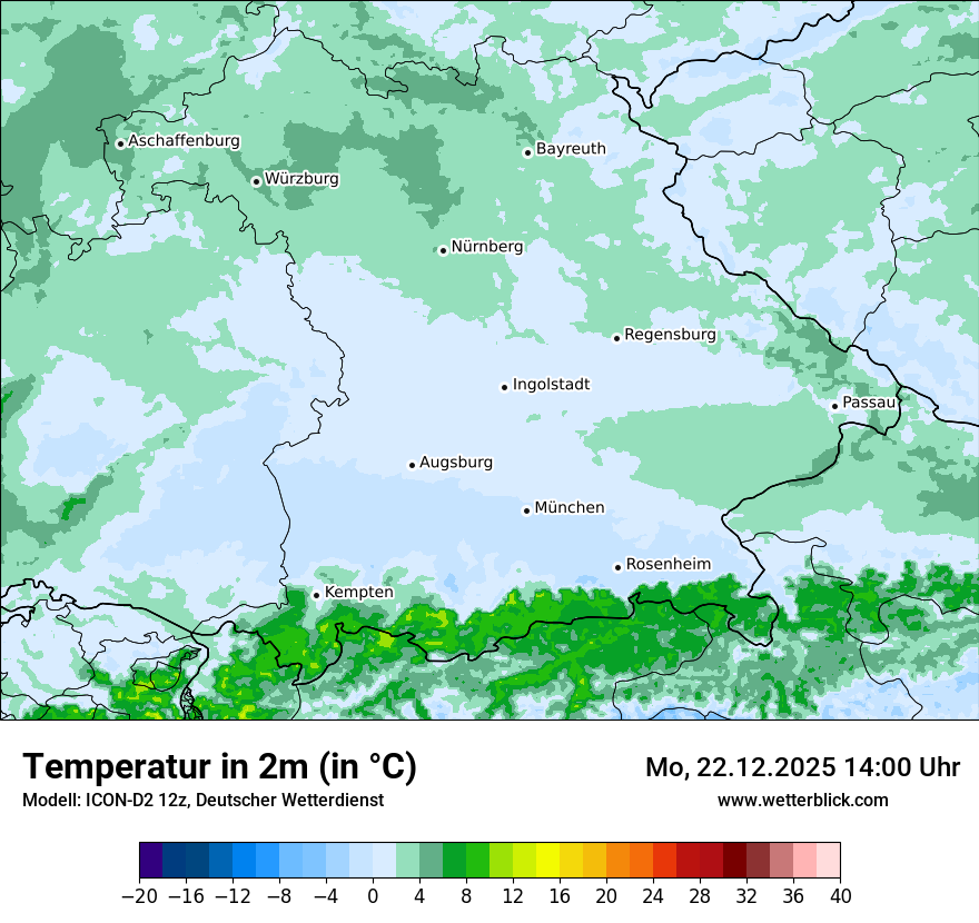 Modellkarten Temperatur