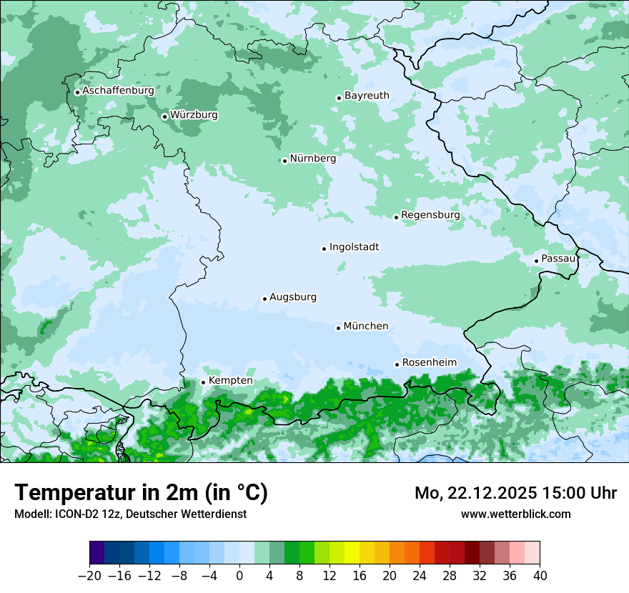 Modellkarten Temperatur