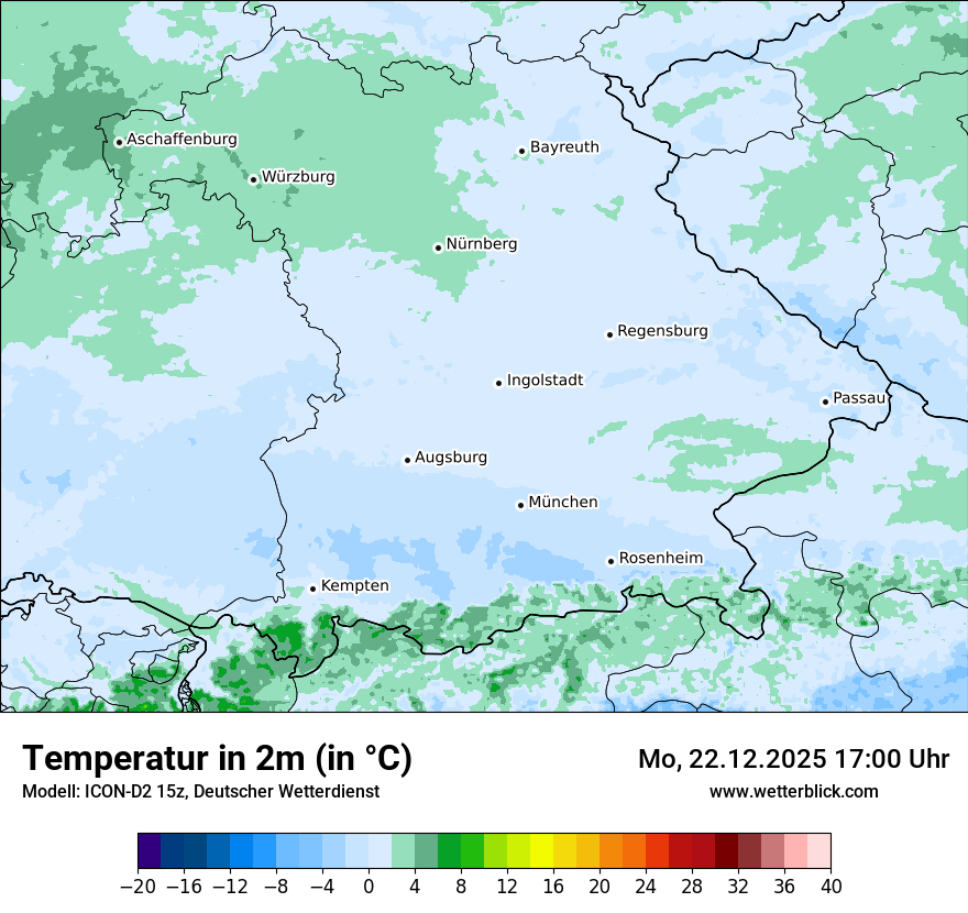 Modellkarten Temperatur
