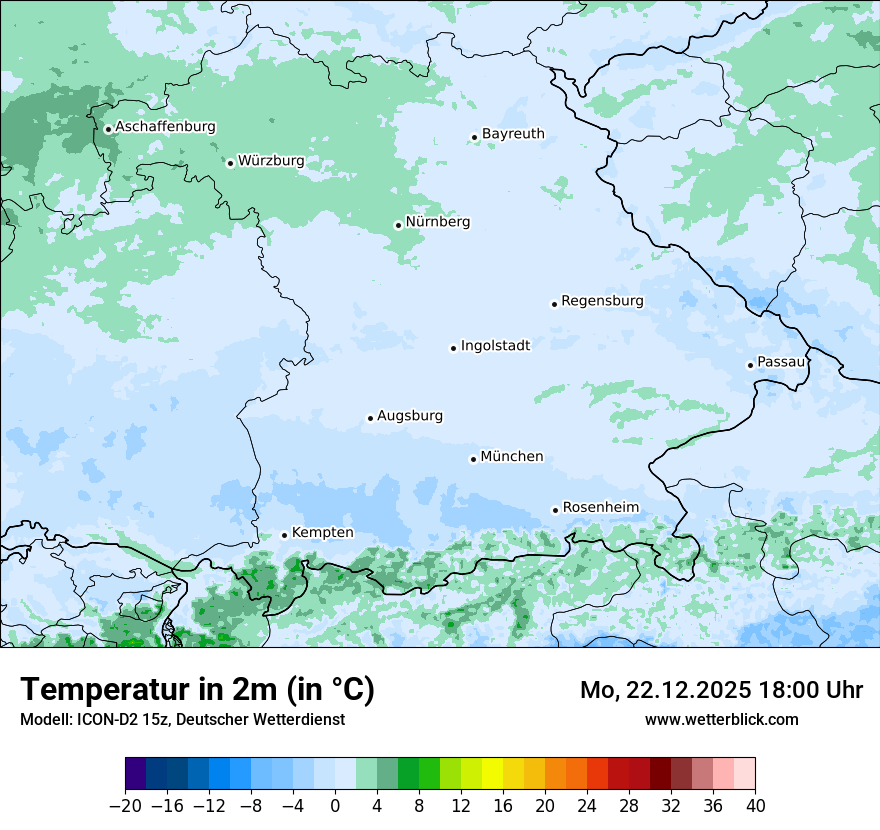 Modellkarten Temperatur