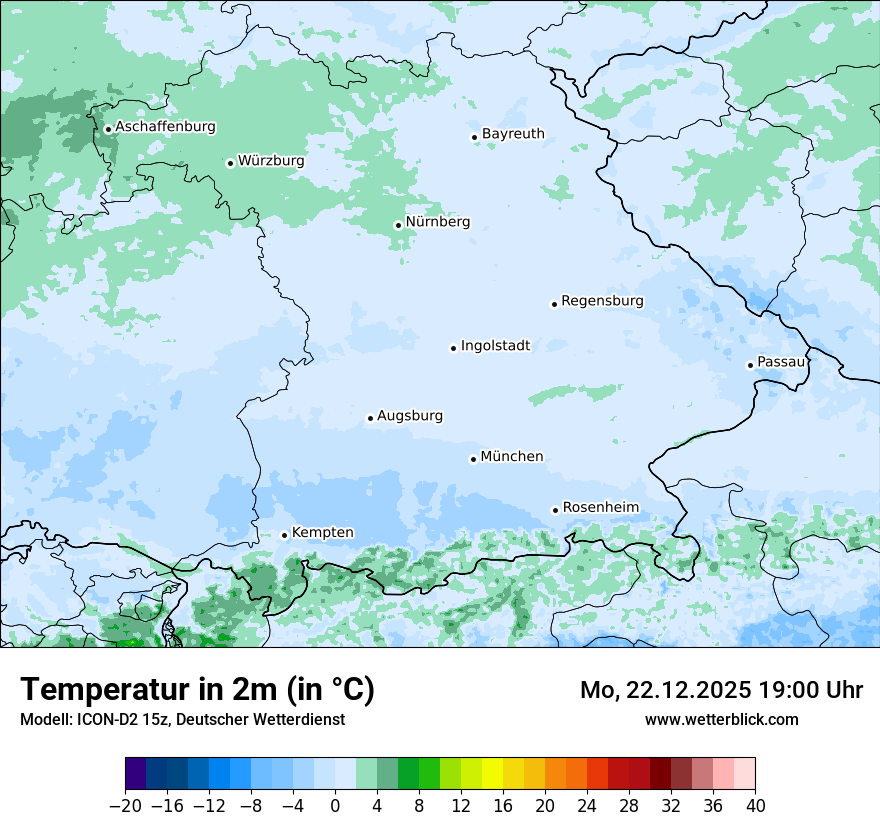 Modellkarten Temperatur
