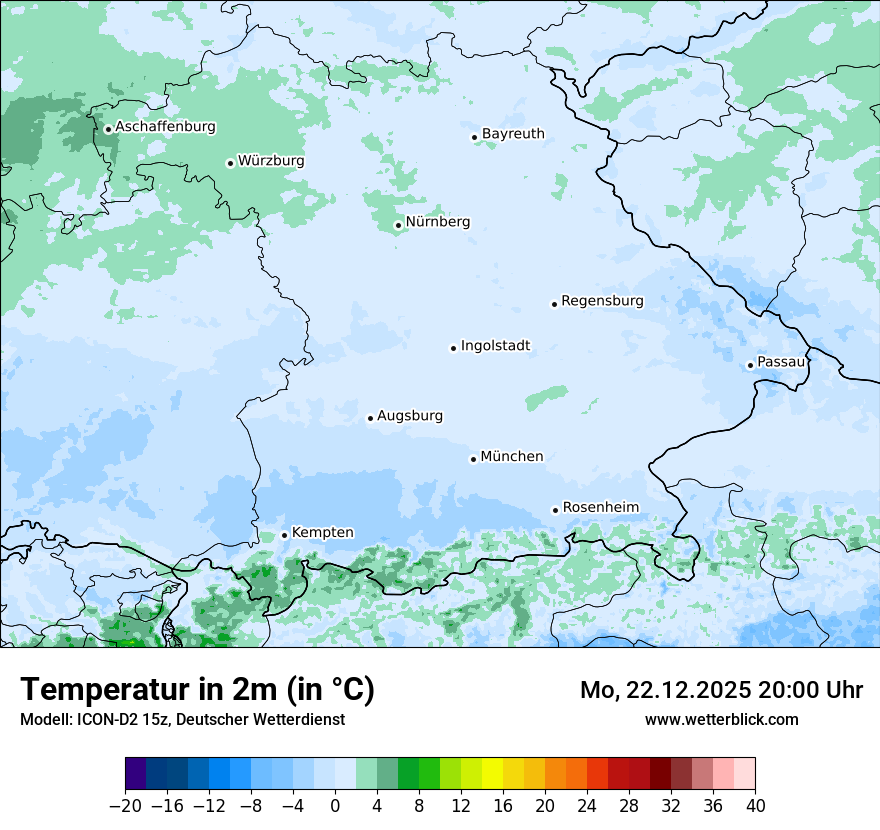 Modellkarten Temperatur