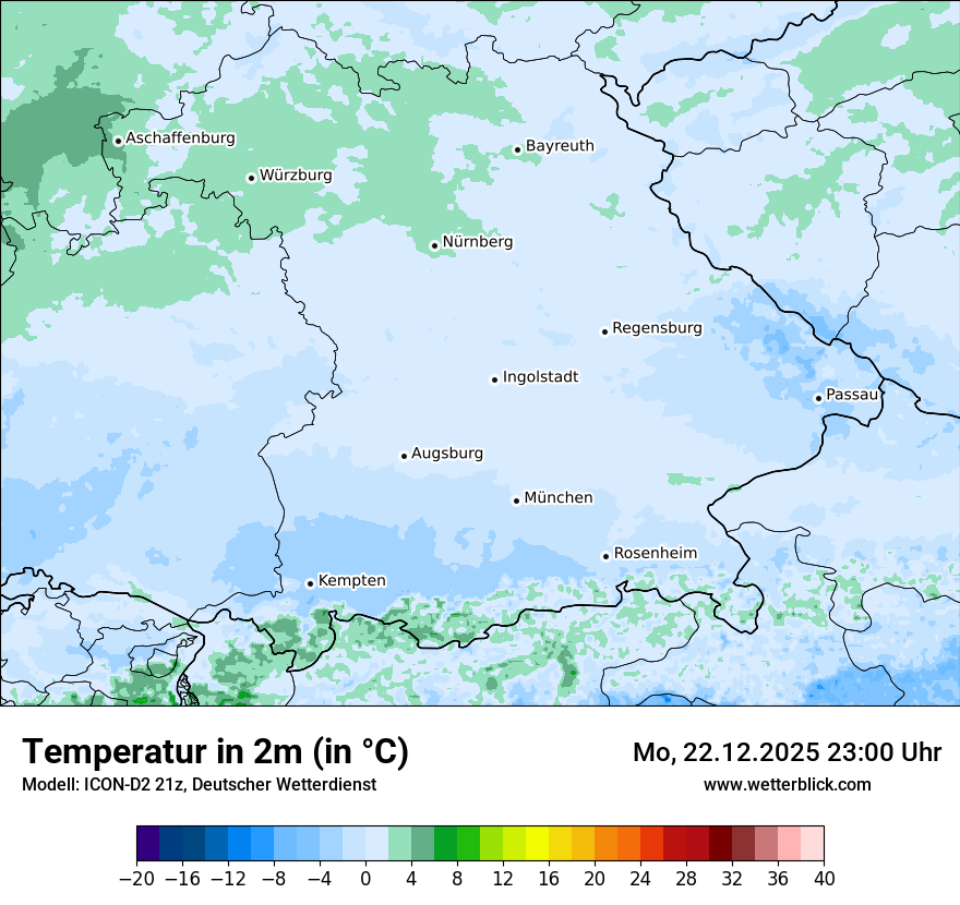 Modellkarten Temperatur