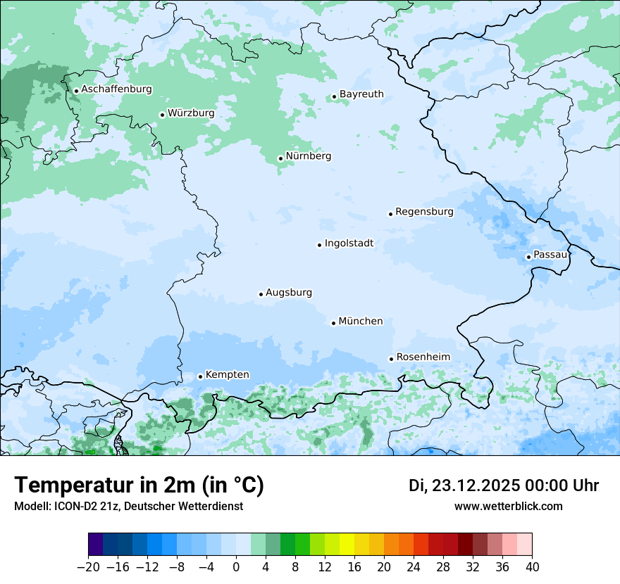 Modellkarten Temperatur