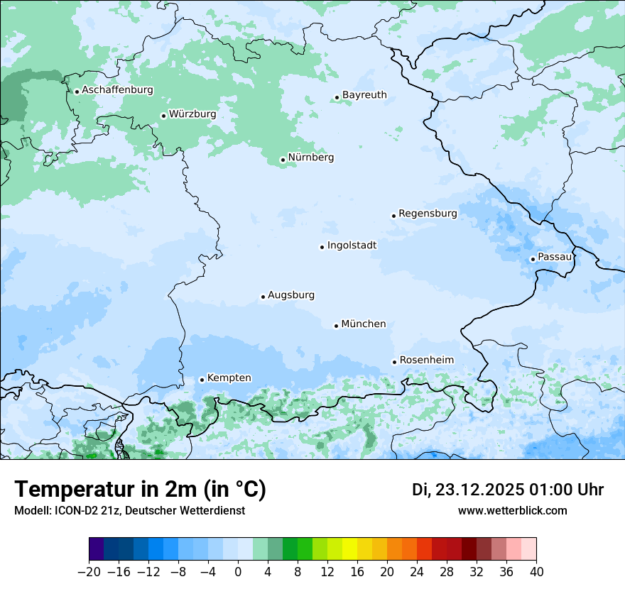 Modellkarten Temperatur