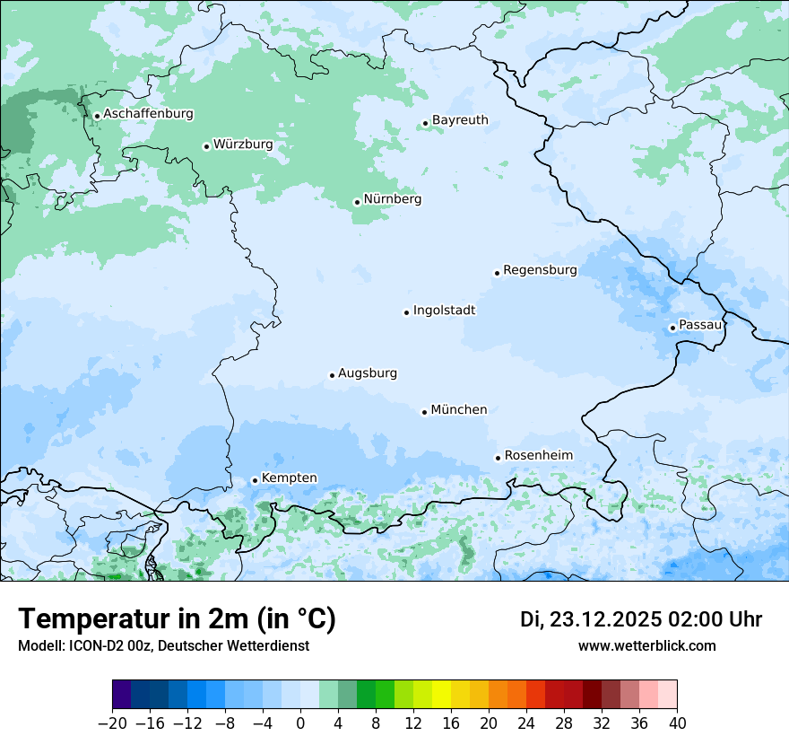 Modellkarten Temperatur