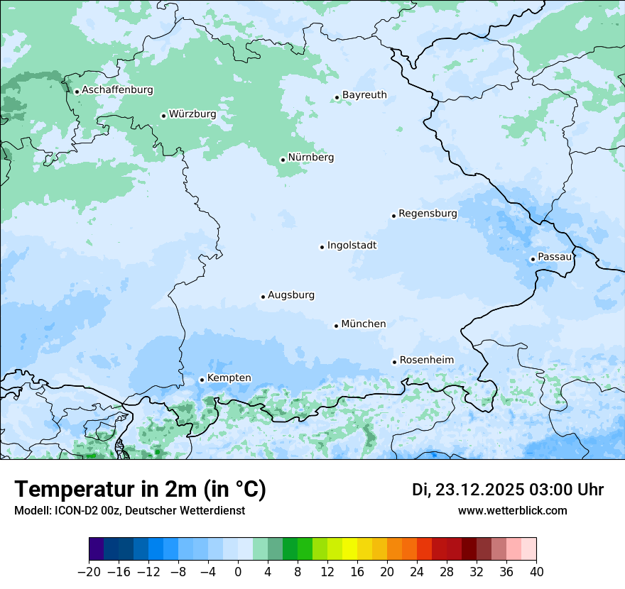 Modellkarten Temperatur