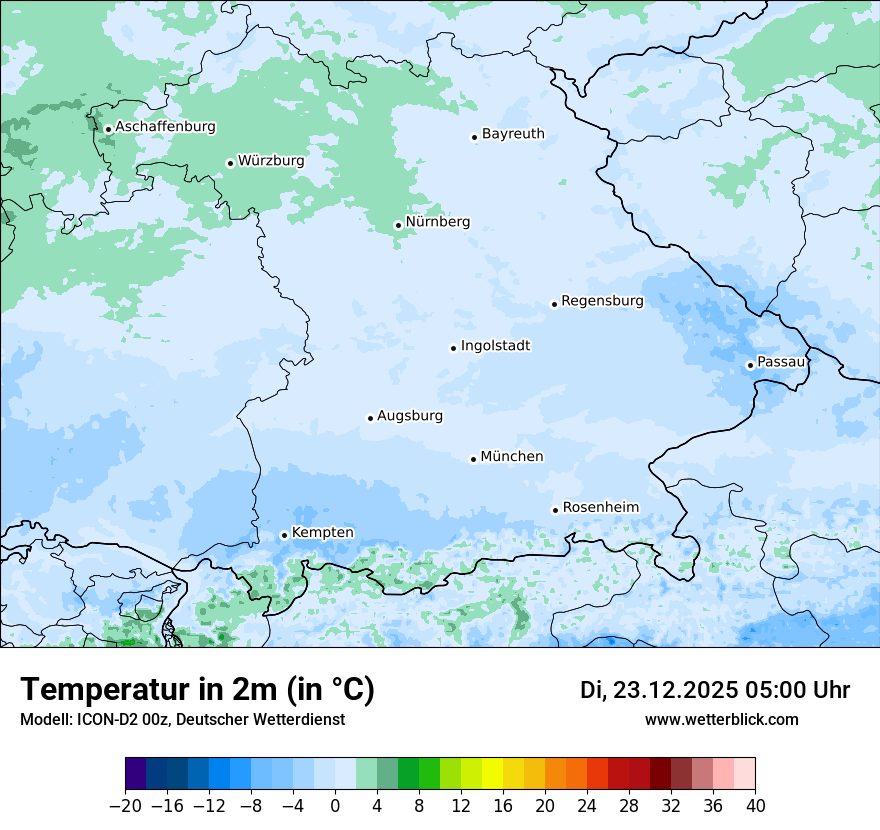 Modellkarten Temperatur