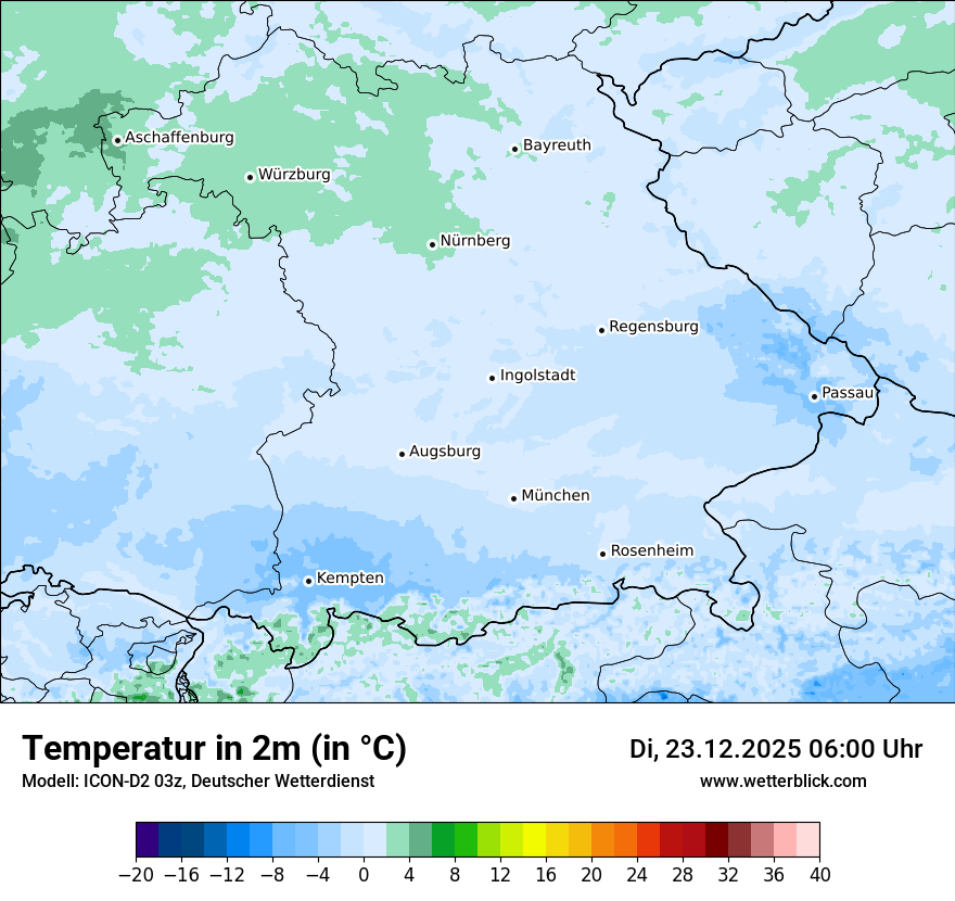 Modellkarten Temperatur