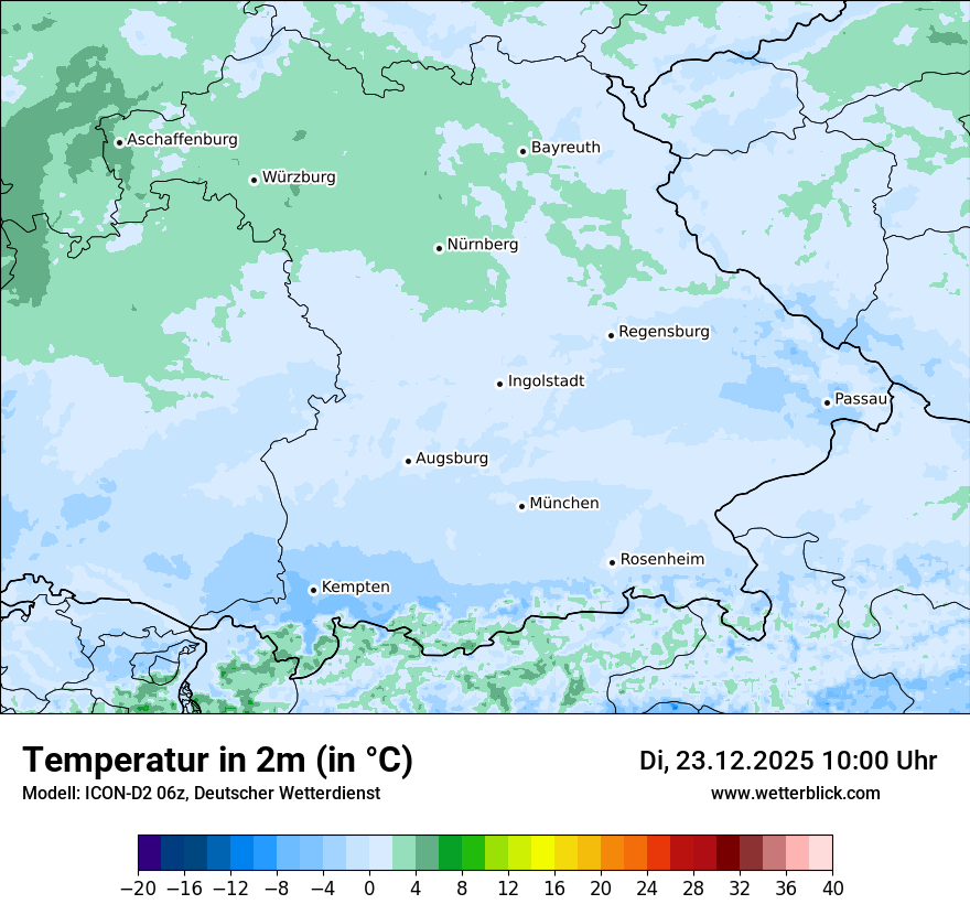 Modellkarten Temperatur