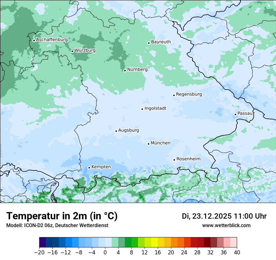 Modellkarten Temperatur