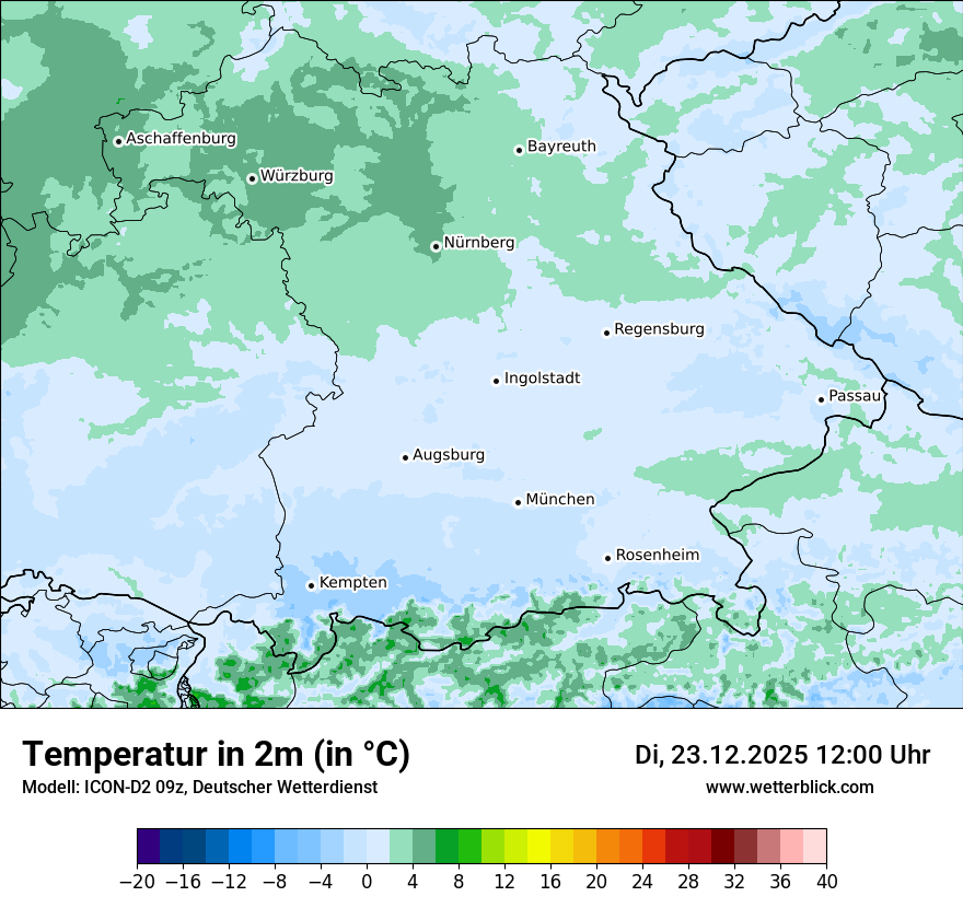 Modellkarten Temperatur