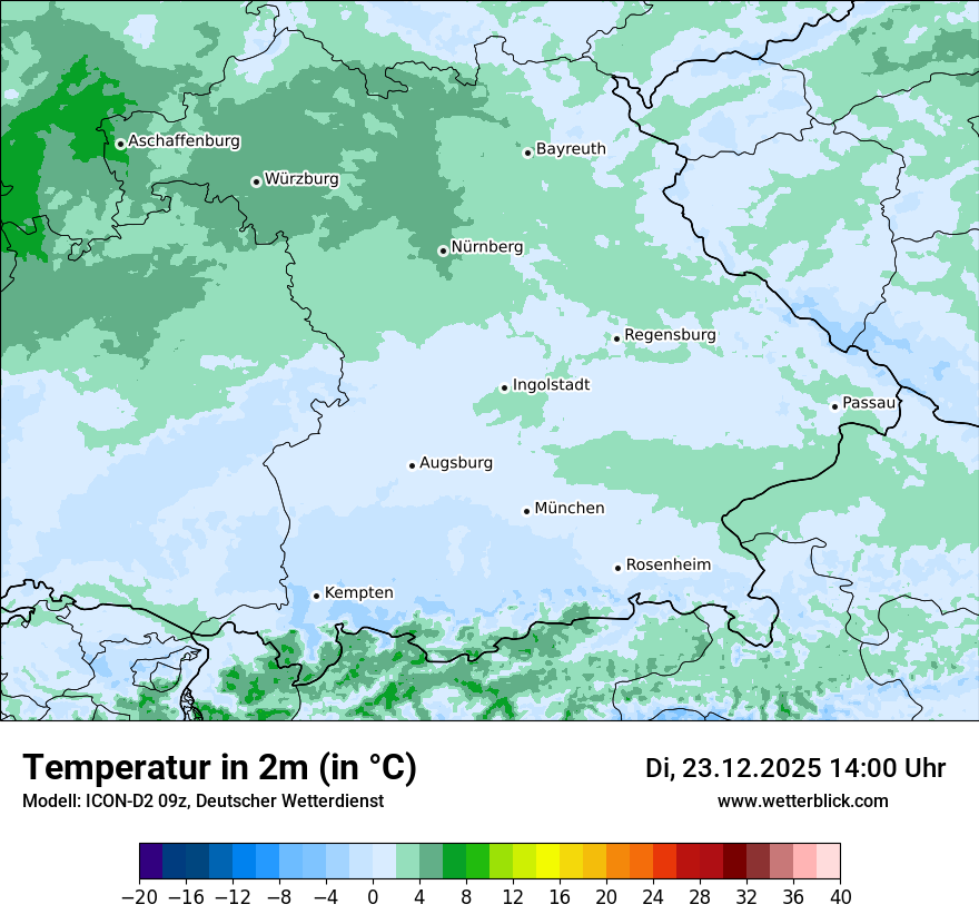 Modellkarten Temperatur