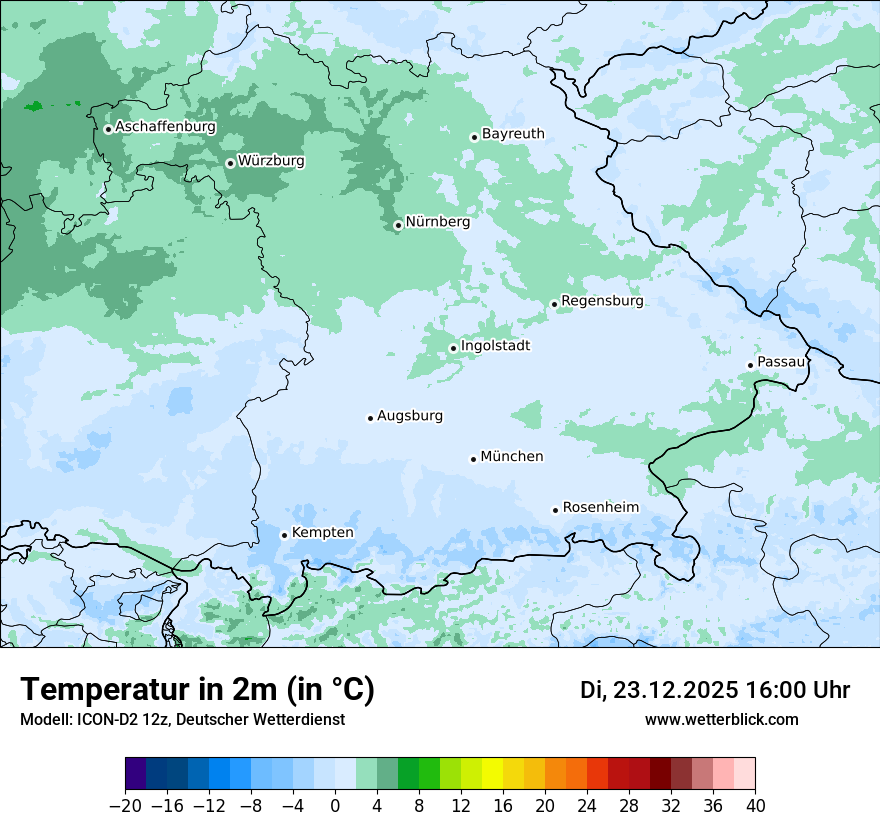 Modellkarten Temperatur
