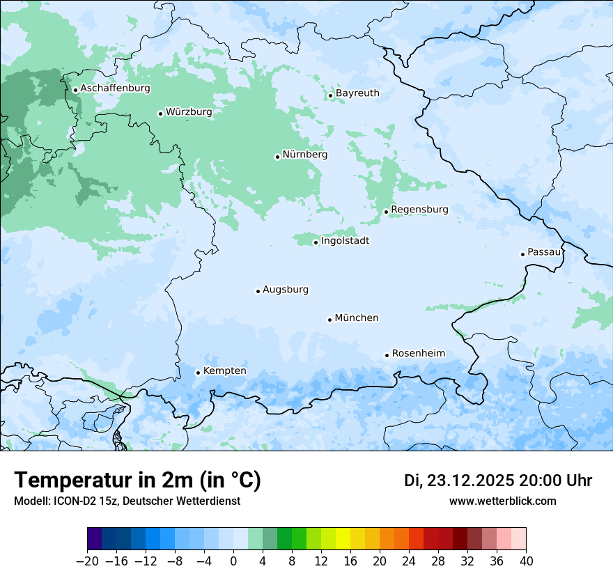 Modellkarten Temperatur