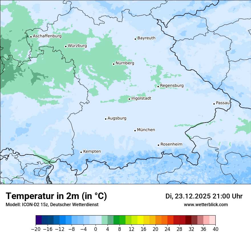 Modellkarten Temperatur