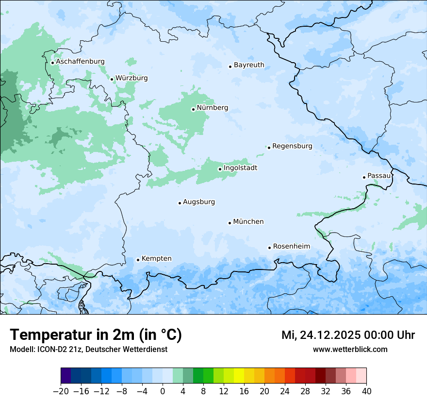 Modellkarten Temperatur