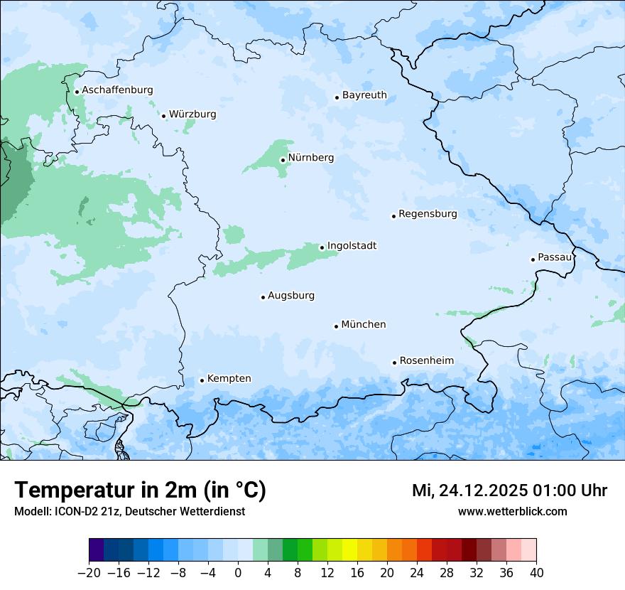Modellkarten Temperatur