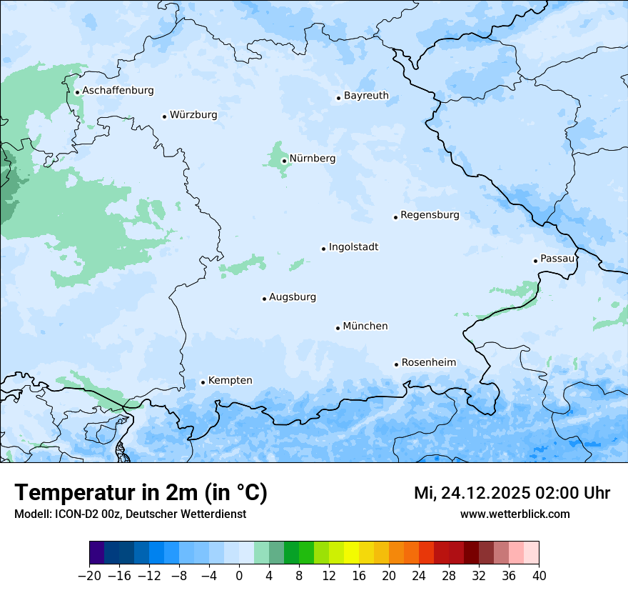 Modellkarten Temperatur