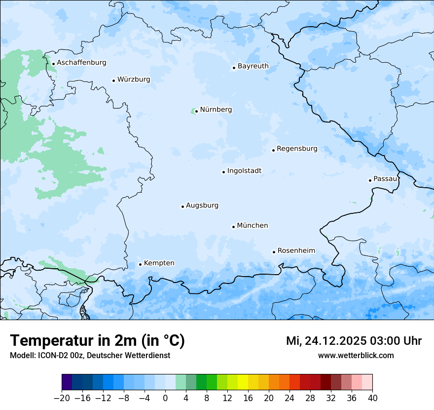 Modellkarten Temperatur