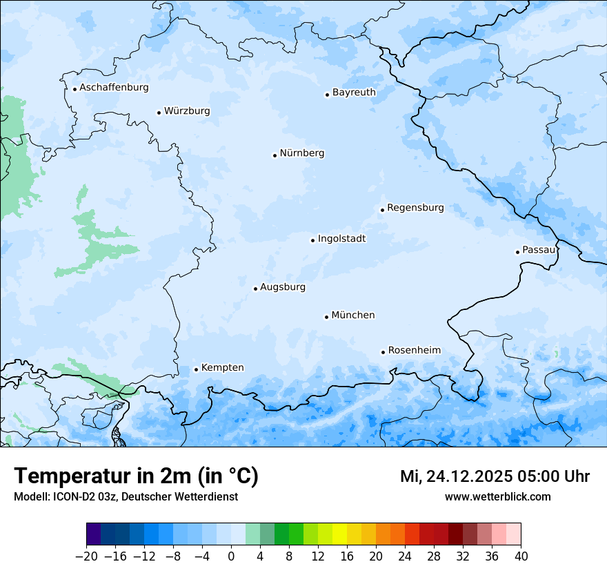 Modellkarten Temperatur